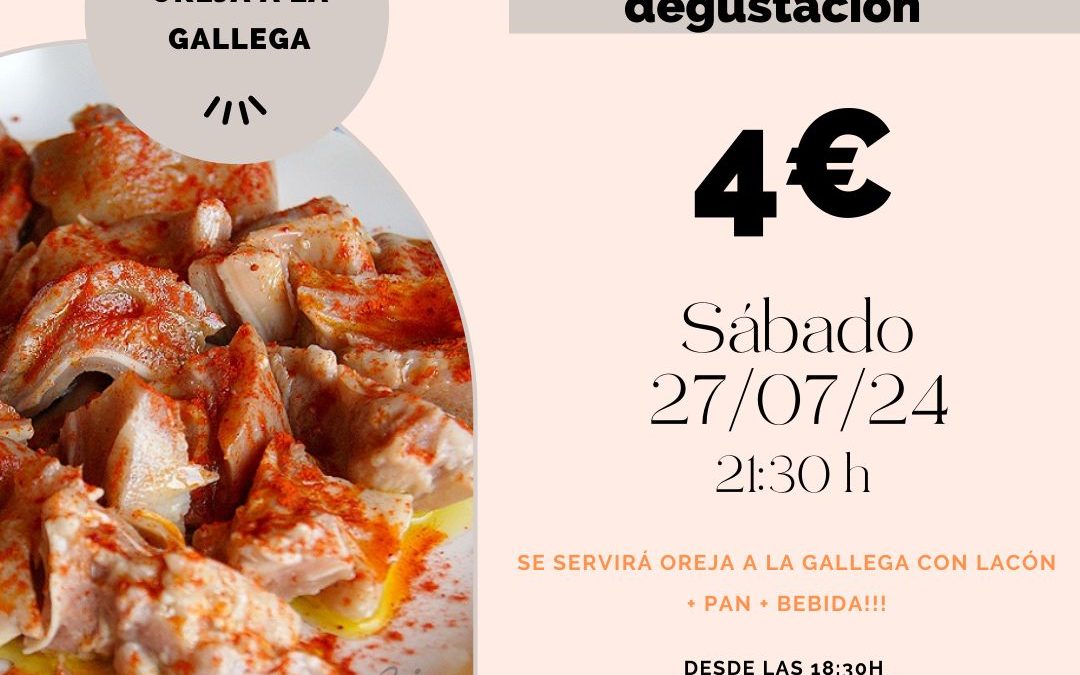Degustación la Oreja a la gallega con lacón